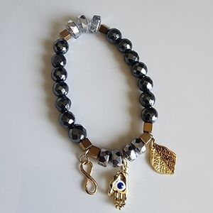 Gold and Silver Charm Bracelet